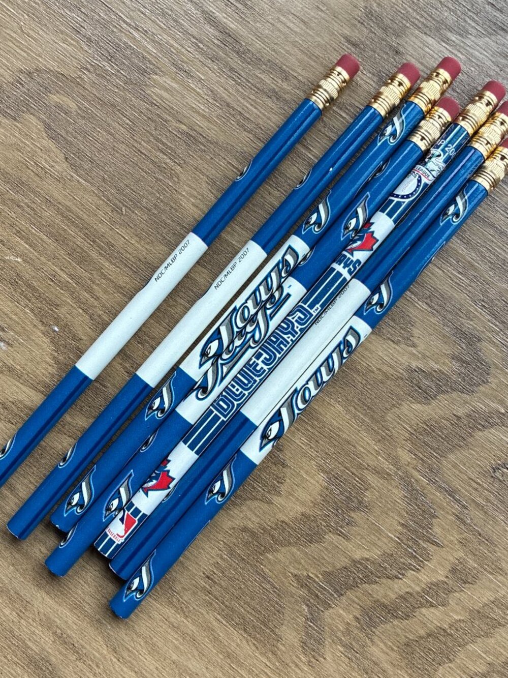Vintage Toronto Blue Jays Pencils 7 Total MLB Baseball Retro Unused